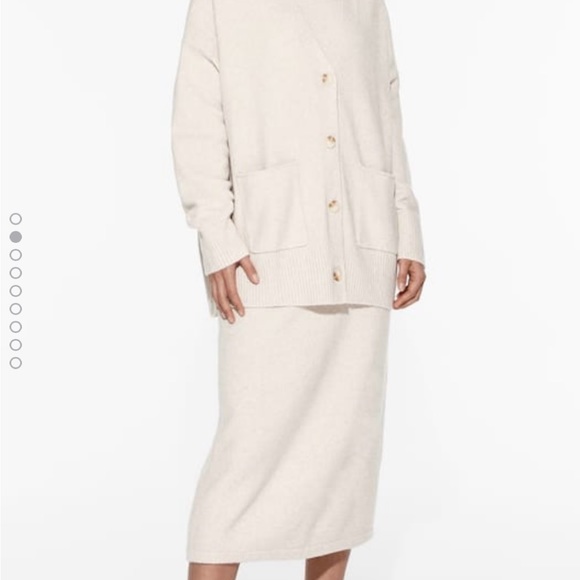 bnwt Oysho heathered cream cardigan with pockets - Picture 7 of 8